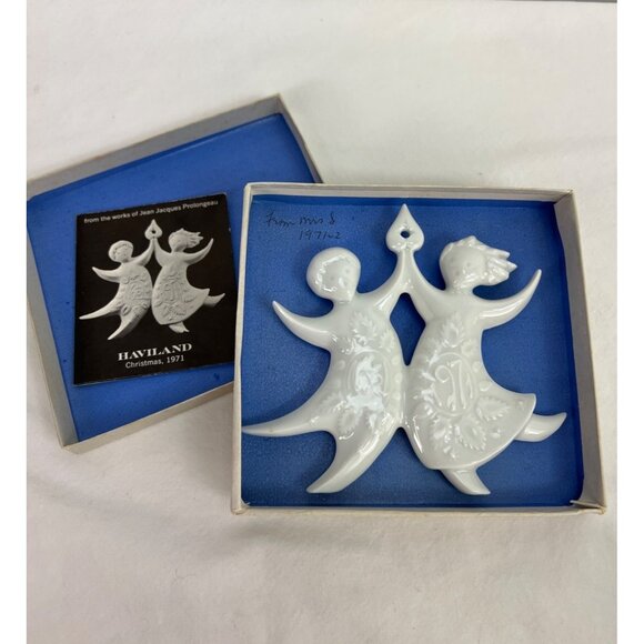 1971 HAVILAND PORCELAIN Jean Jacques Prolongeau CHRISTMAS Tree ORNAMENT Box - Picture 1 of 6